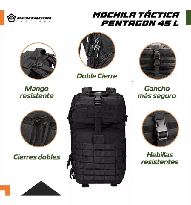 Mochila Tactica Militar Outdoor Pentagon