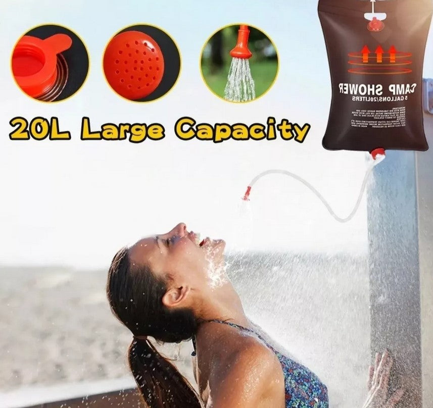 DUCHA PORTÁTIL SOLAR - Camping o Playa 20 lts