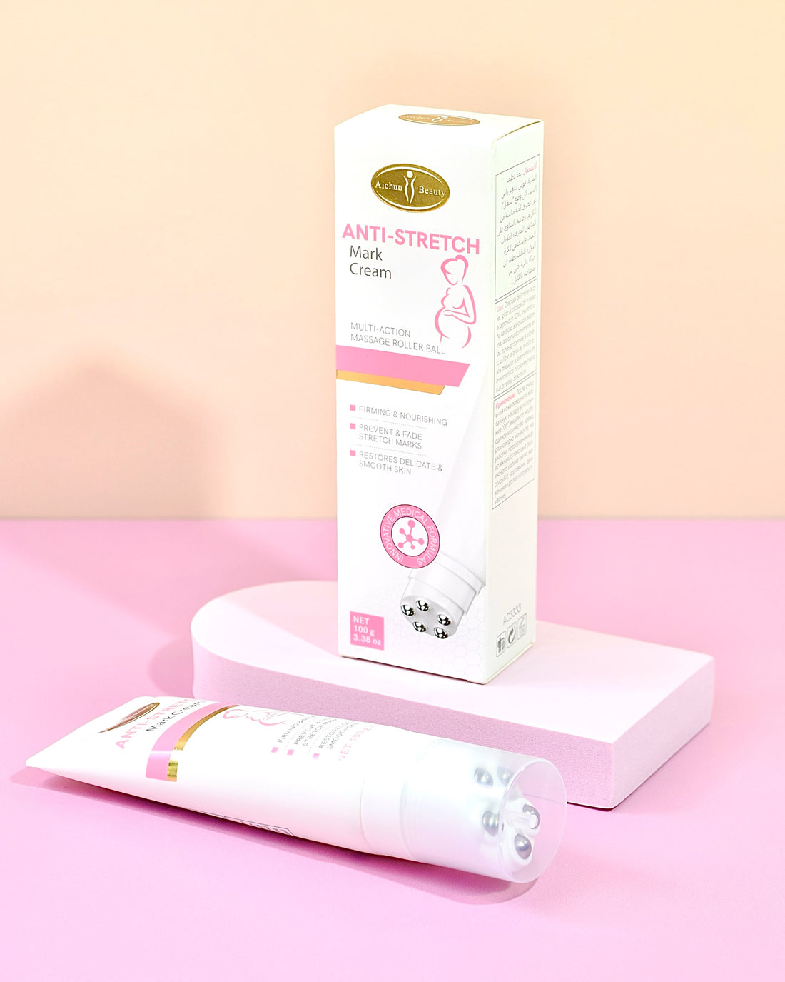 CREMA ANTIESTRÍAS - INCLUYE MASAJEADOR ROLLER